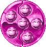A completed pink medallion.