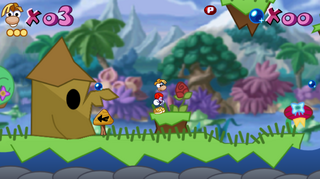 First level of Forest of Dreams, being a recreation of the very first screen from Pink Plant Woods.