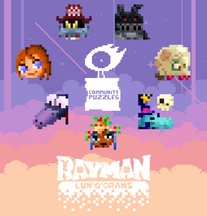 A poster announcing the opening for those who want to participate in the development of the game, creating 15x15 puzzle arts.